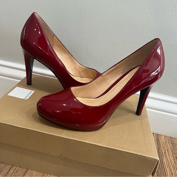 Cole Haan Chelsea Pump Heels Laquer Red - Picture 1 of 7